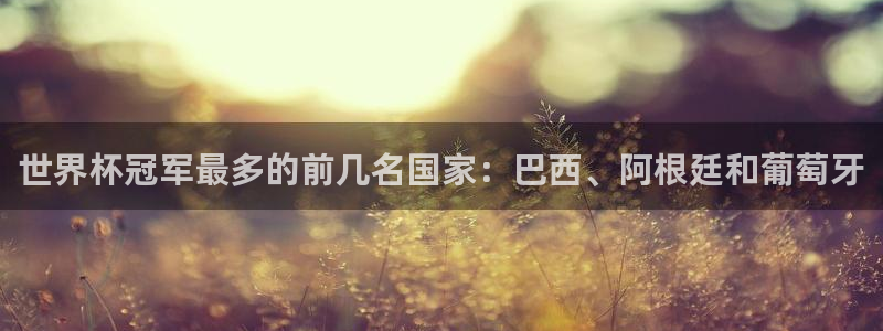 2006世界杯:世界杯冠军最多的前几名国家:巴西、阿根廷和葡萄牙